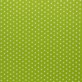 Baumwoll Druck Sterne Lime/Weiß  Ø 1 cm